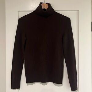 Polo Ralph Lauren Slim Fit Washable Cashmere Brown Turtleneck Sweater